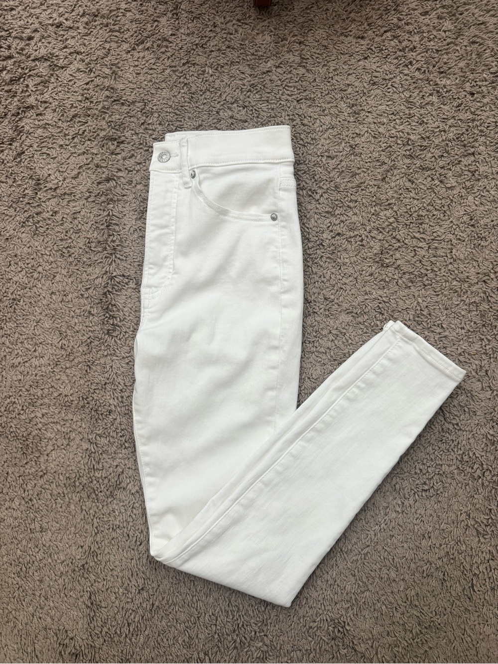 Express White High Rise Skinny Jeans